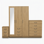 1-FULL MIRROR 3 DOOR WARDROBE (Assembled)
