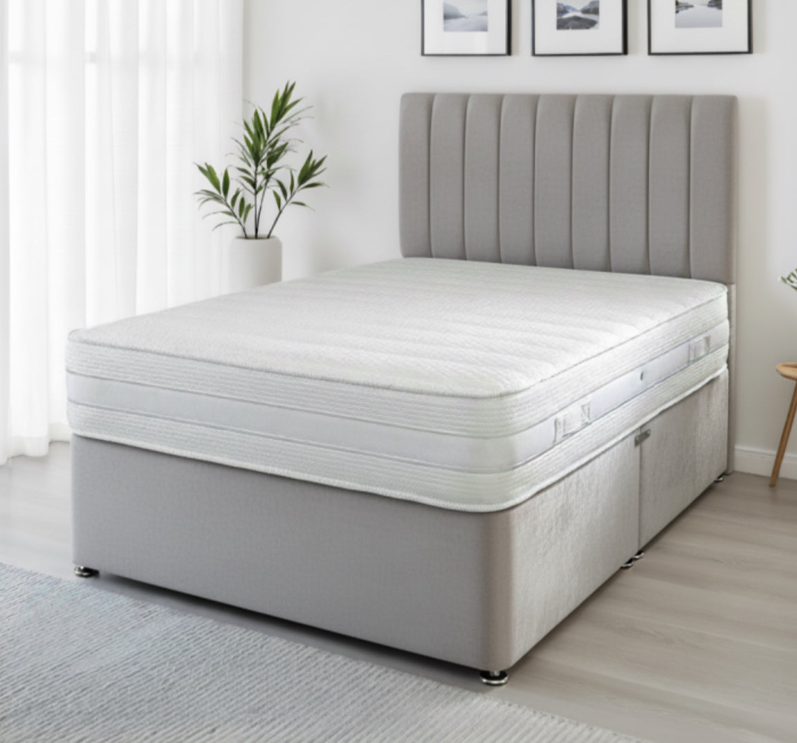 Windsor Divan Bed Set – With Headboard & Mattress