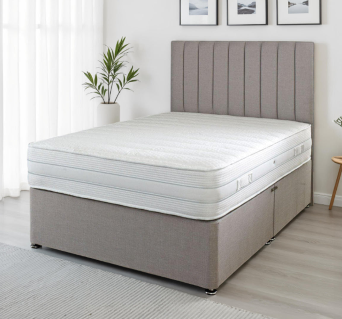 Windsor Divan Bed Set – With Headboard & Mattress