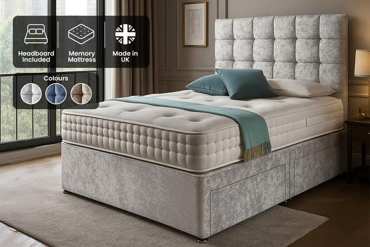 Harmony Divan Bed Set – With Headboard & Mattress