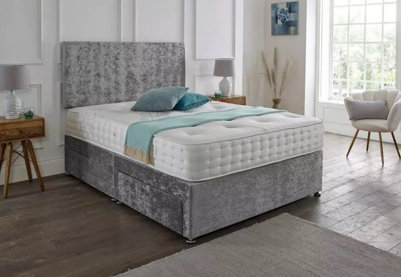 Grand Royale Divan Bed Set – With Headboard & Mattres