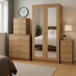 2-FULL MIRROR 2 DOOR WARDROBE SET (Assembled)