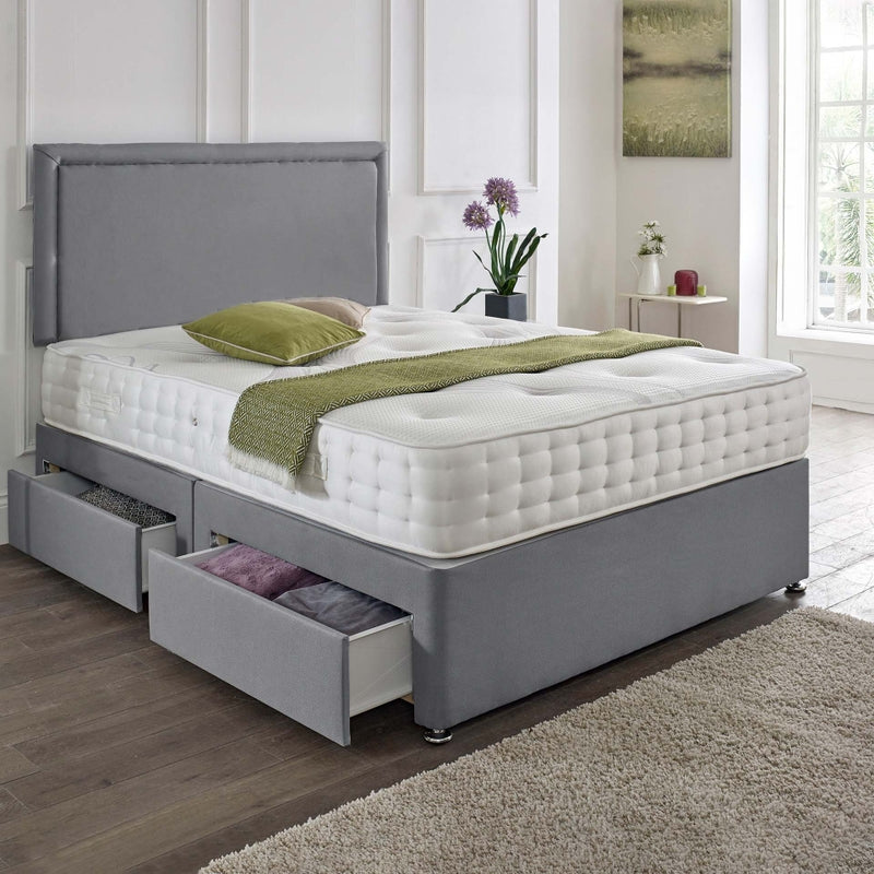The Milan Panel Headboard Divan Set – Choice of Mattress & Optional Storage