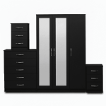 2-FULL MIRROR 3 DOOR WARDROBE (Assembled)