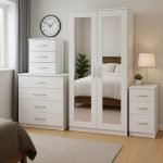 2-FULL MIRROR 2 DOOR WARDROBE SET (Assembled)